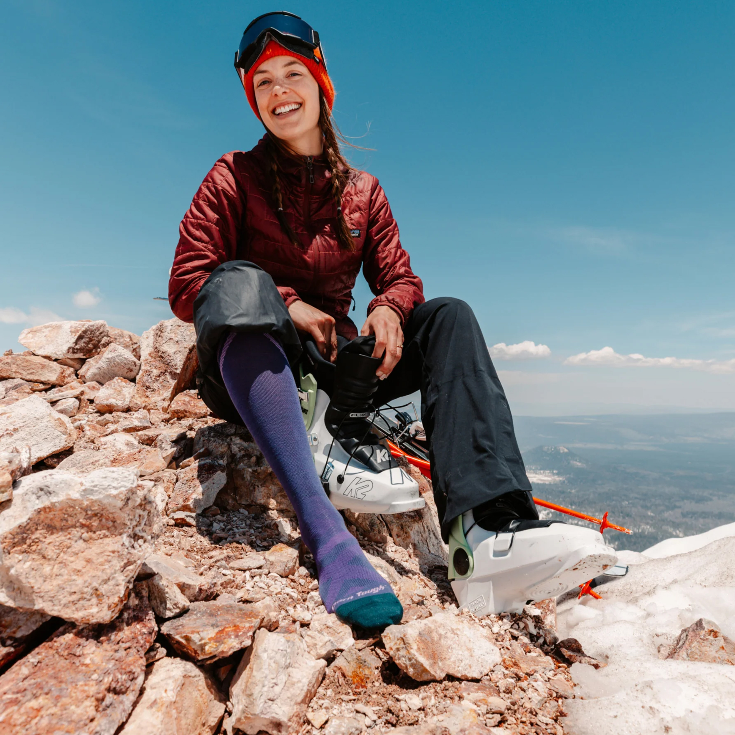 Skarpety trekkingowe damskie Darn Tough Peaks RFL 38-40.5 - obrazek 3