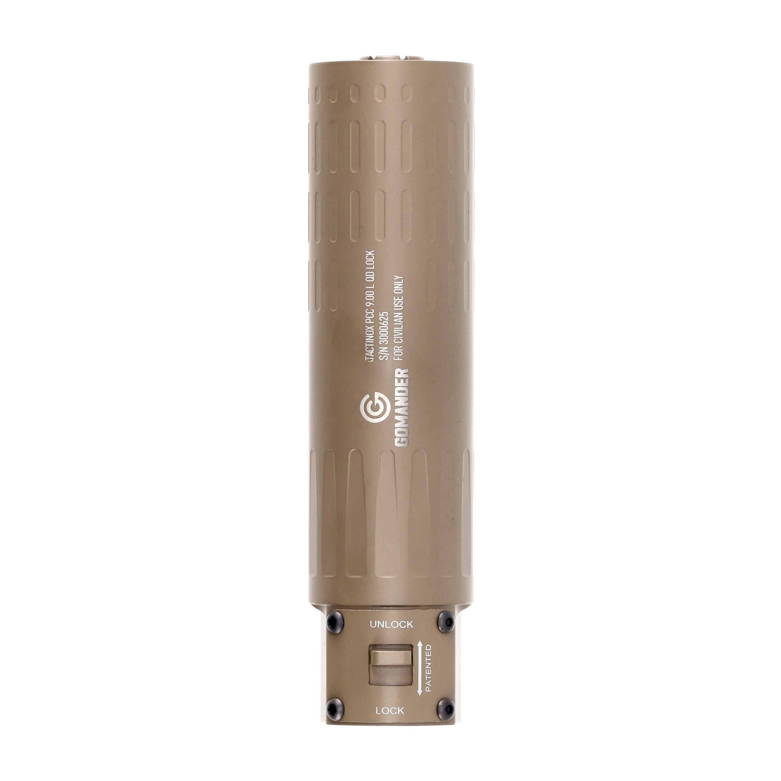 Tłumik Gomander Tactinox QD-LOCK L 9 PCC M26x1,5 FDE