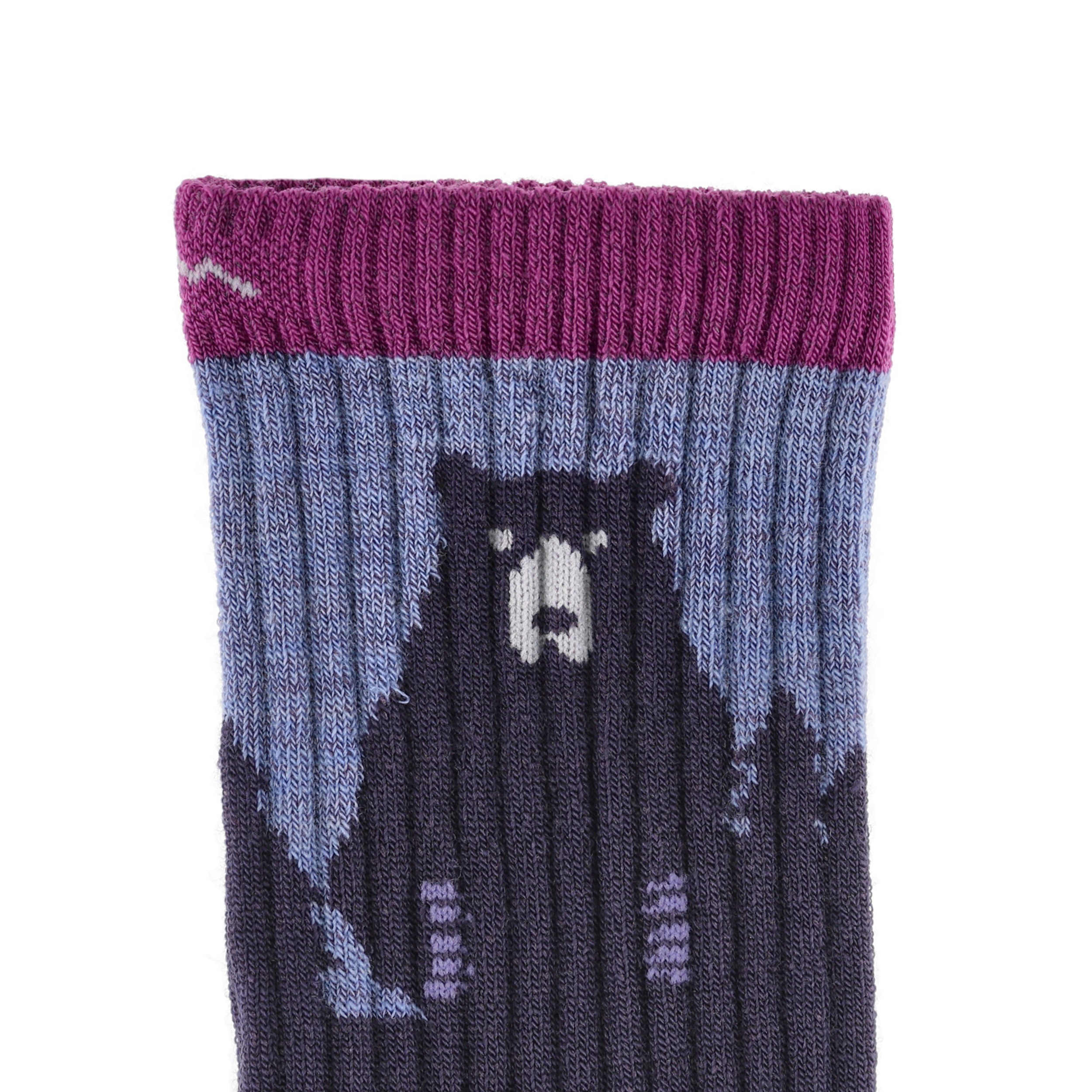 Skarpety trekkingowe damskie Darn Tough Bear Town Purple 35-37.5 - obrazek 6