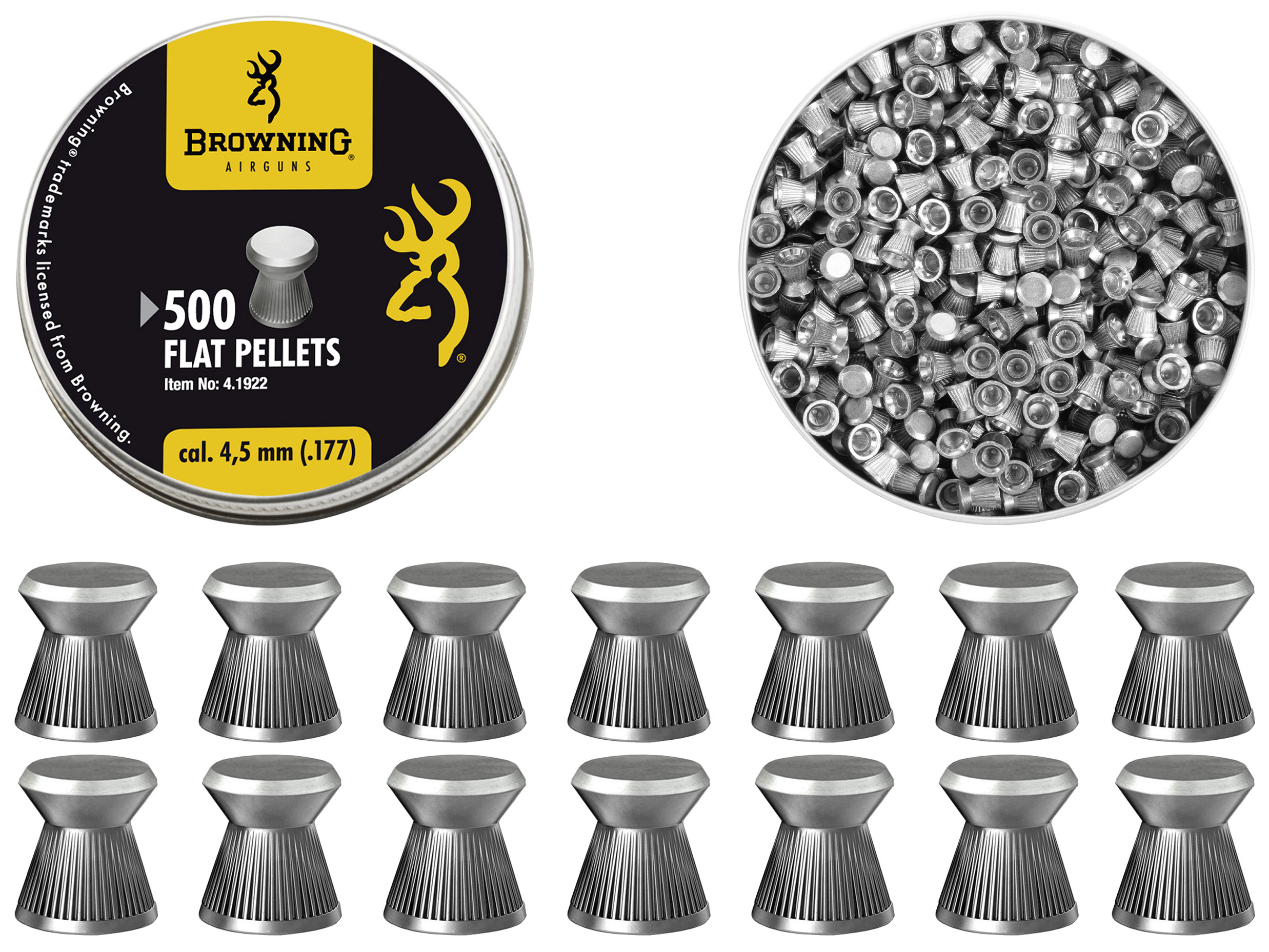 Śrut diabolo Browning Ribbed płaski molet 4,5/500 - obrazek 4