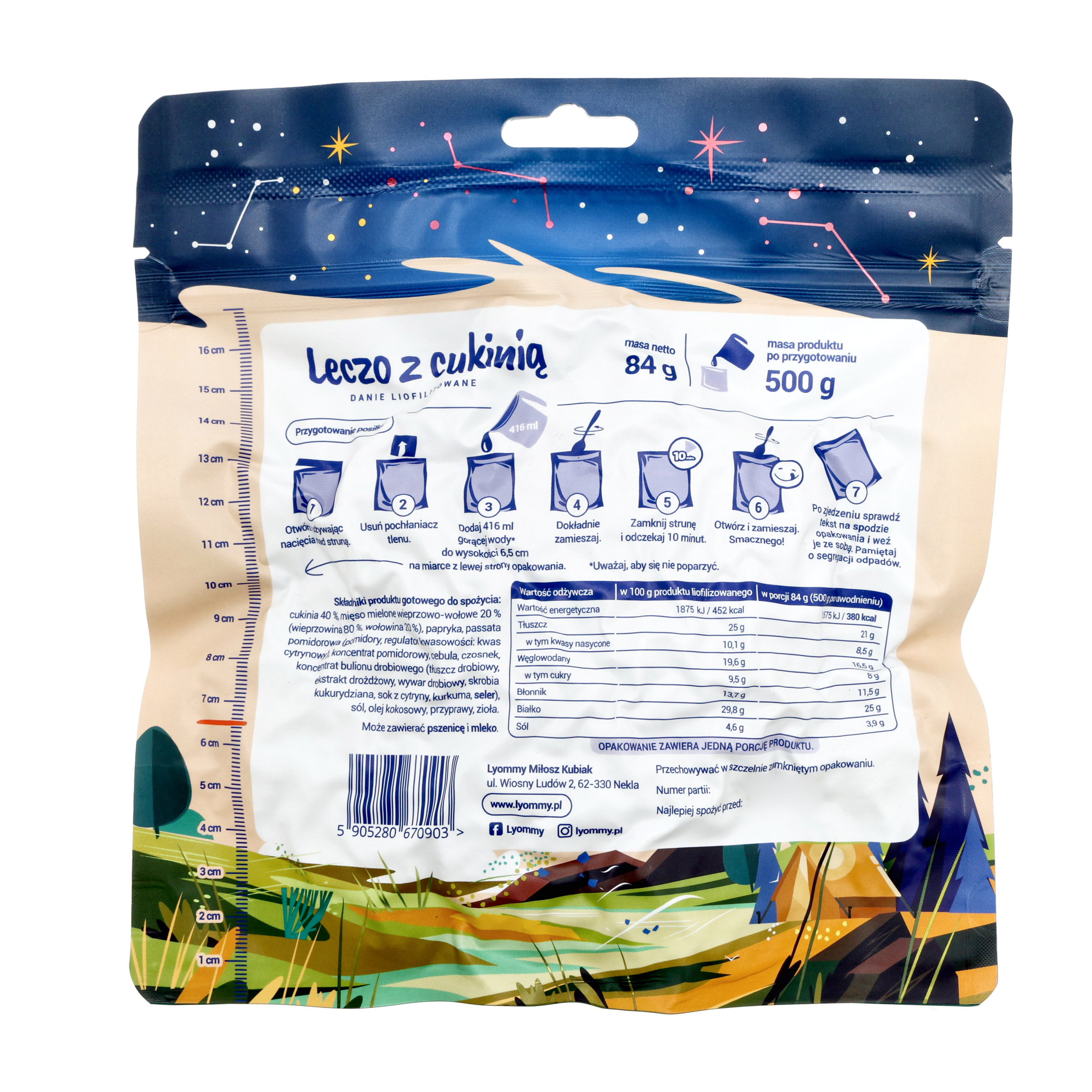 Żywność liofilizowana Lyommy Leczo z cukinią 500 g - obrazek 2