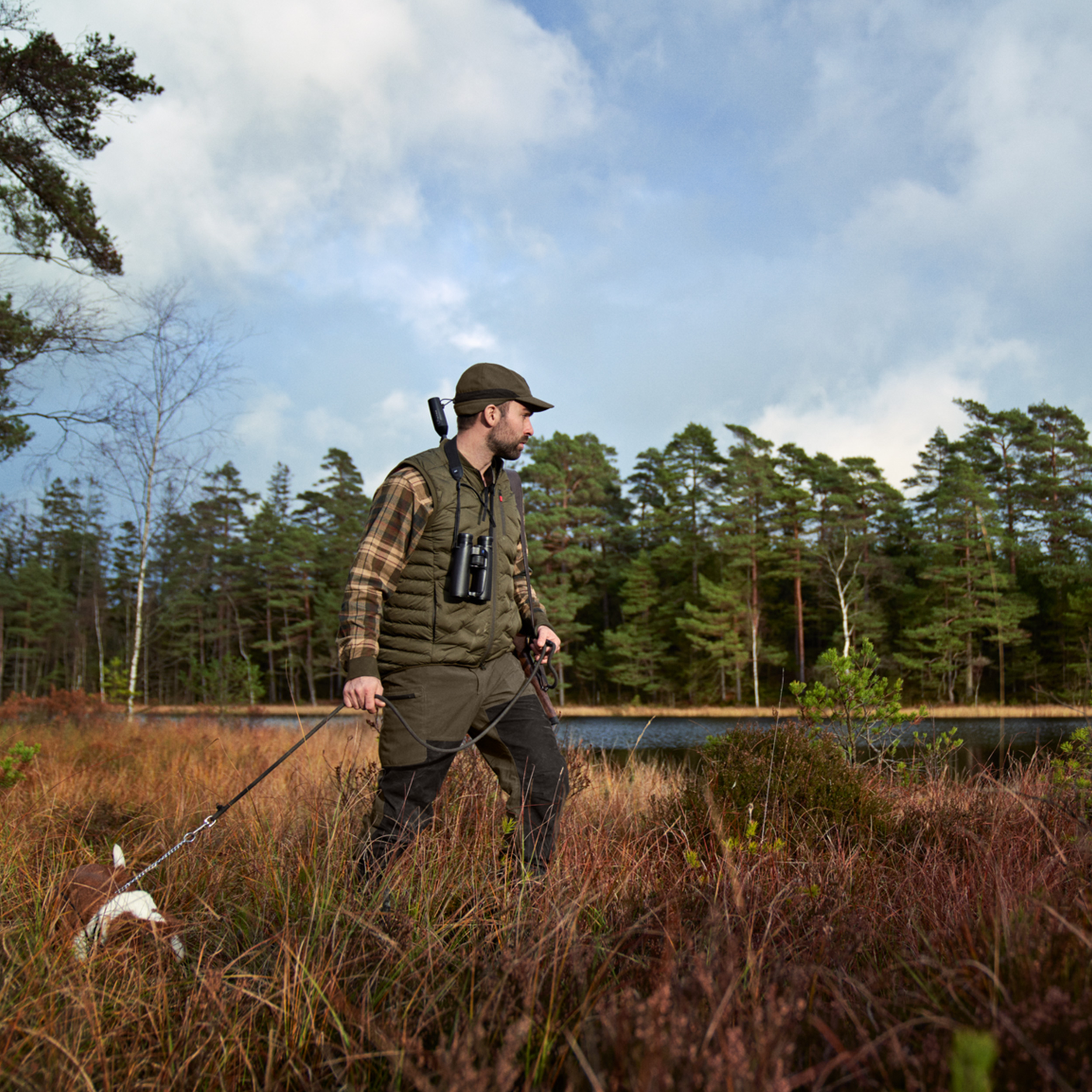 Spodnie męskie Härkila Driven Hunt HWS leather Willow green, shadow brown 50 - obrazek 10