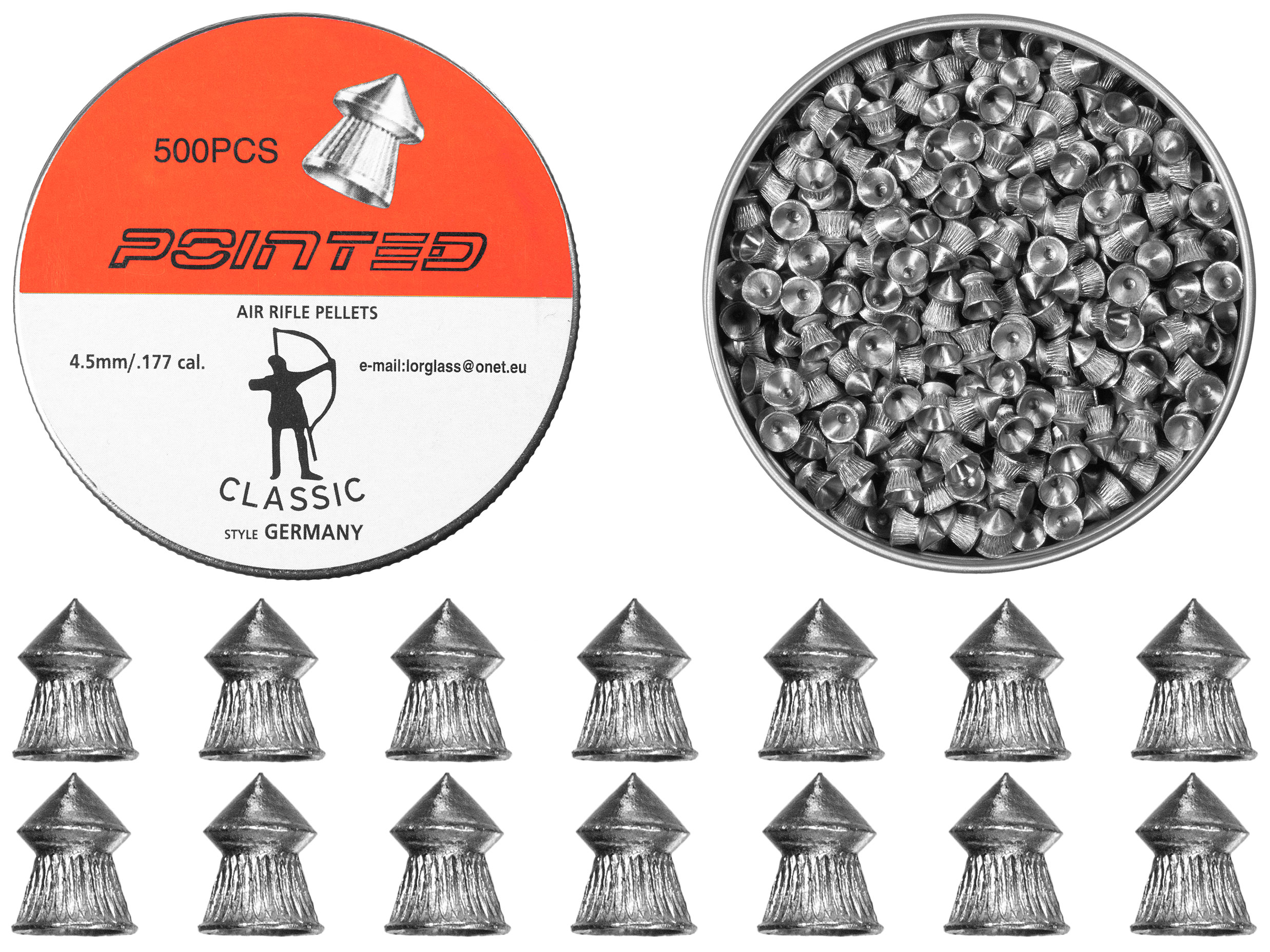 Śrut diabolo Classic Pointed Boxer 4,5 mm 500 szt. molet - obrazek 3