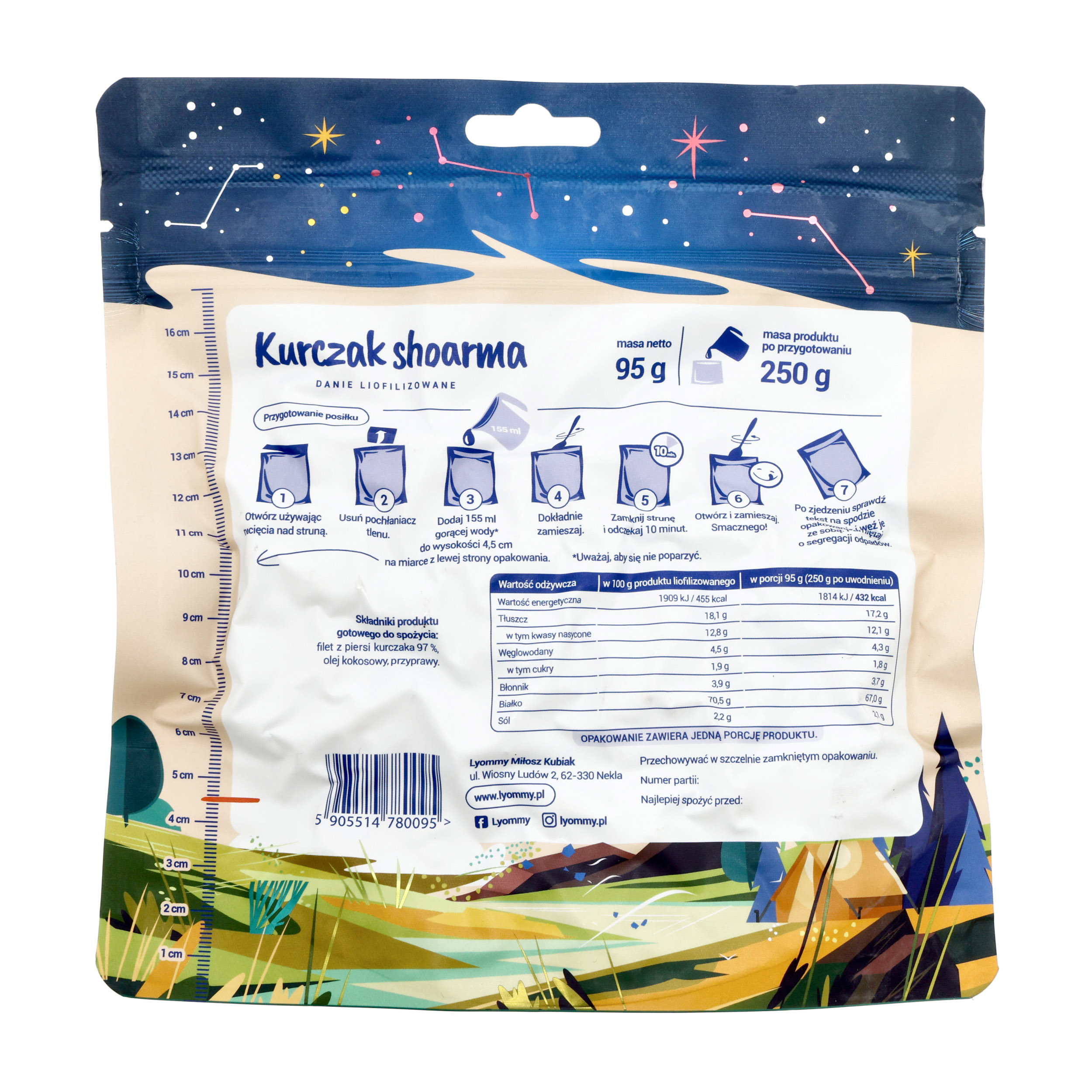 Żywność liofilizowana Lyommy Kurczak shoarma 250 g - obrazek 2