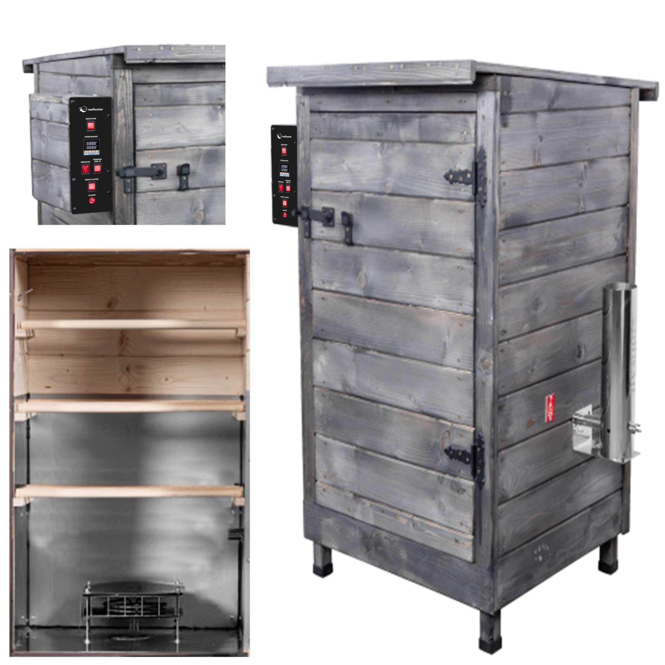 Wędzarnia smoker RealHunter Basic 270 l 2000W szara - obrazek 8