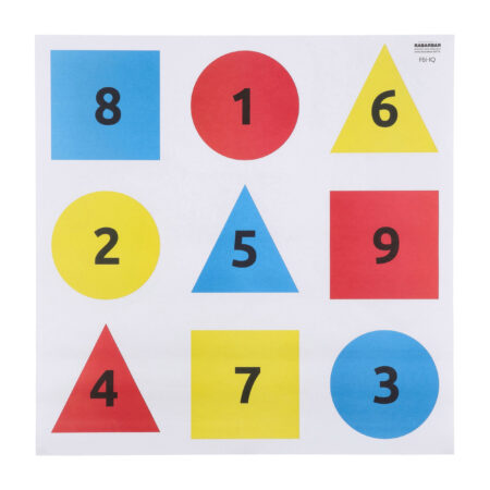 Tarcza strzelecka FBI-IQ trening - pakiet 50 szt. (figury, kolory, cyfry)