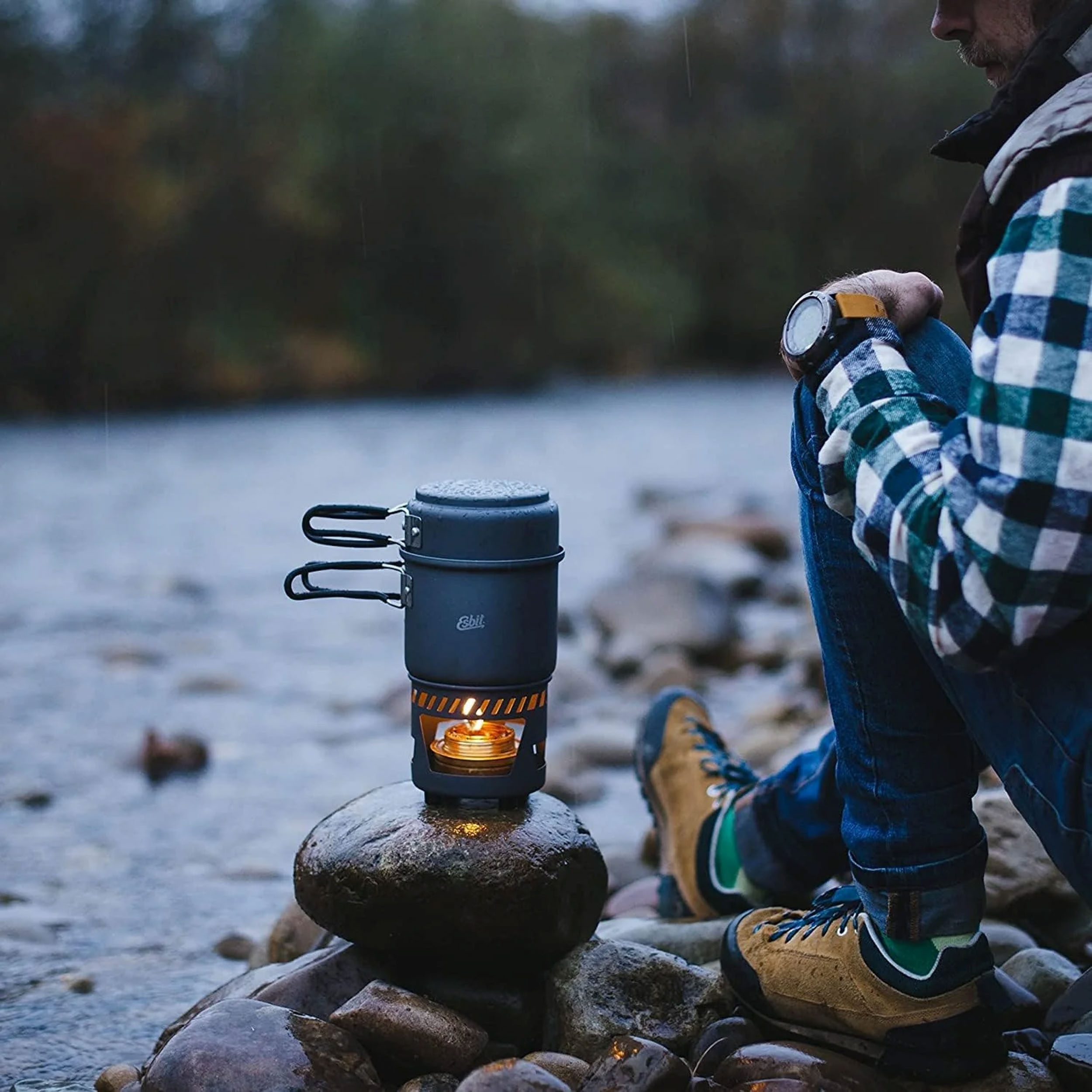 Zestaw do gotowania, turystyczny Esbit Cookset 985 ml z palnikiem spirytusowym - obrazek 5
