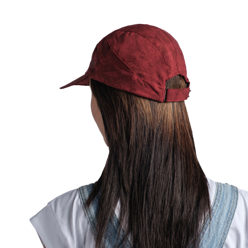 Składana czapka damska z daszkiem BUFF czerwona S/M - obrazek 6