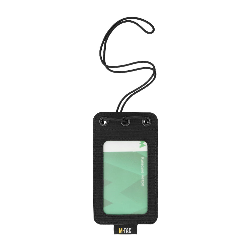 Pokrowiec na identyfikator M-Tac z przezroczystym panelem czarny - obrazek 4