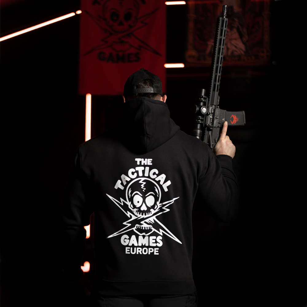 The Tactical Games Logo - TTG Europe Skull on the back Hoodie - Black - Image 2