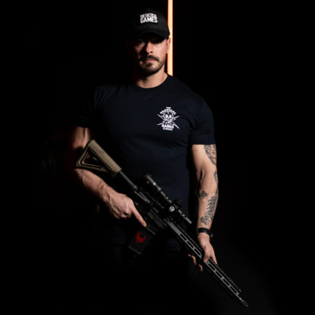 The Tactical Games Europe Skull Logo Tshirt - back TTG Europe Skull - NAVY