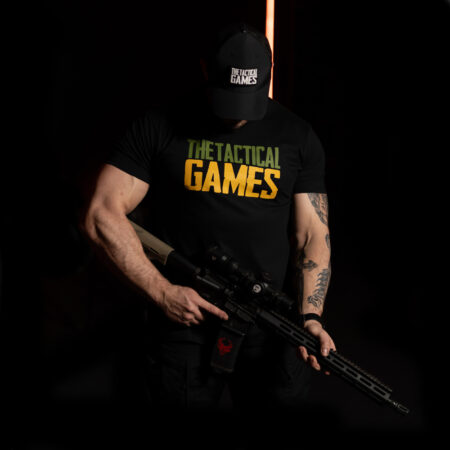 The Tactical Games logo Tshirt - back TTG Europe Skull - Black